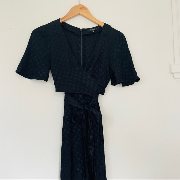NWT Madewell Wrap-Waist Jumpsuit in Dot Jacquard - Picture 7 of 9